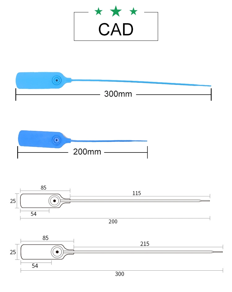 Pn-PS2105 Pull Tight Yellow Plastic Safety Cable Seals for Railway Container Truck